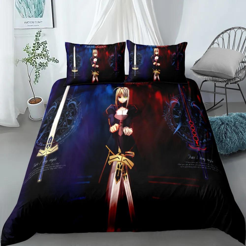 Zero Fairy Bedding Set King Queen Double Full Twin Single Size Duvet Cover Pillow Case fate Bed Linen Set Duvet Cover Bed Set