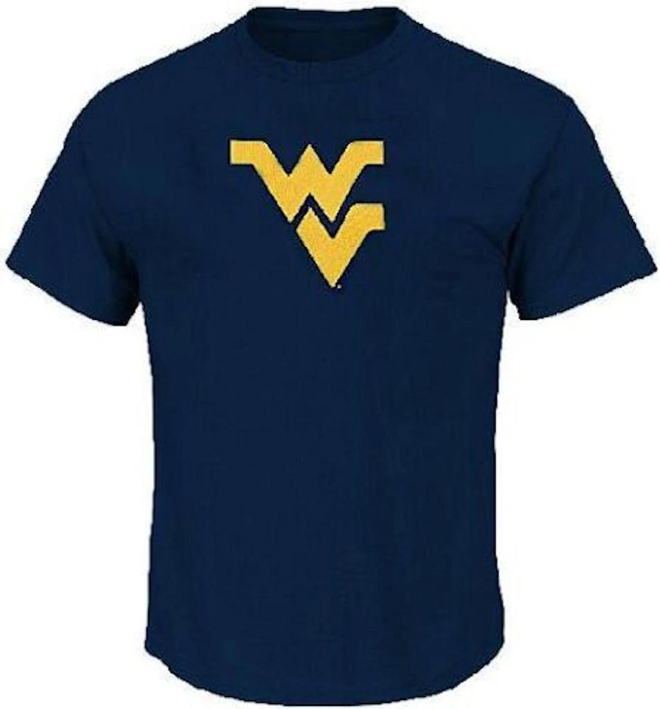 West Virginia Mountaineers Adut Blue Icon College Short Sleeve T Shirt