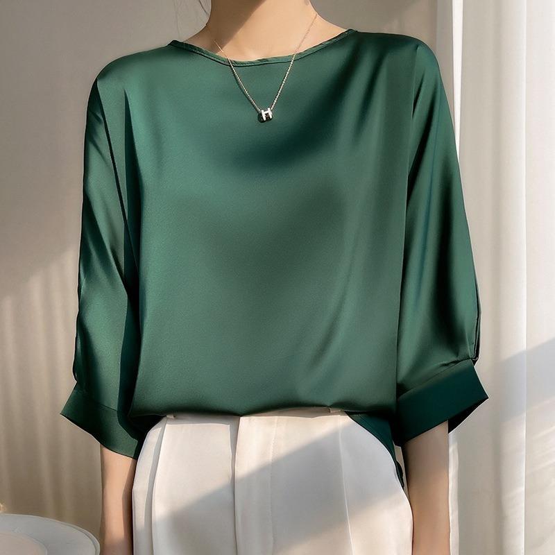 Women S Loose Fit Round Neck Short Sleeve T Shirt Plus Size Casual Top