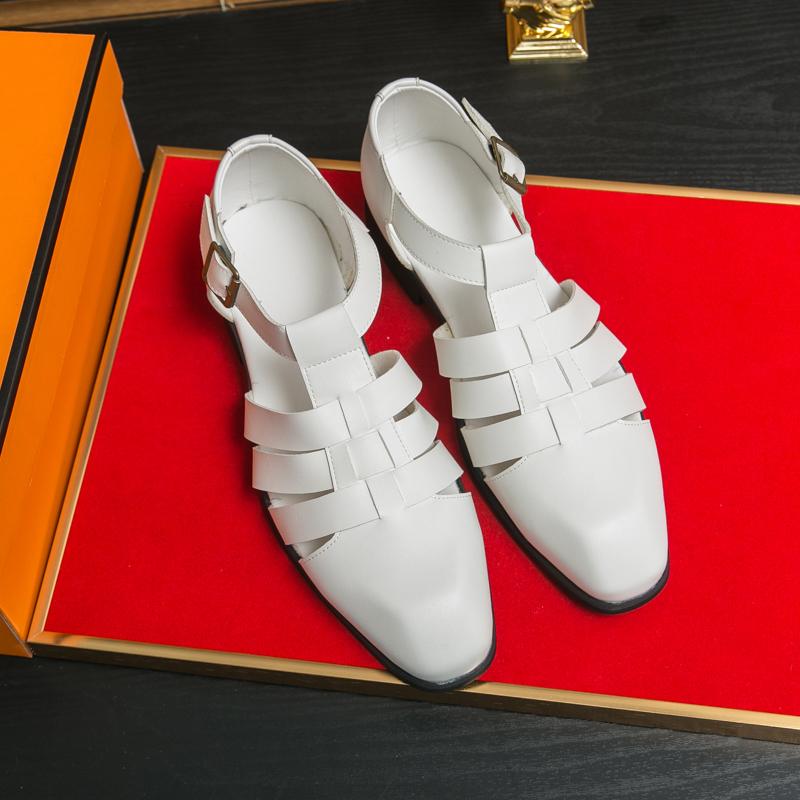 

Кожаные сандалии обувь деловые формальные новая обувь для мужчин платье tenis de hombre мокасины мокасин tenis caballero дизайнерская мода 46 белый