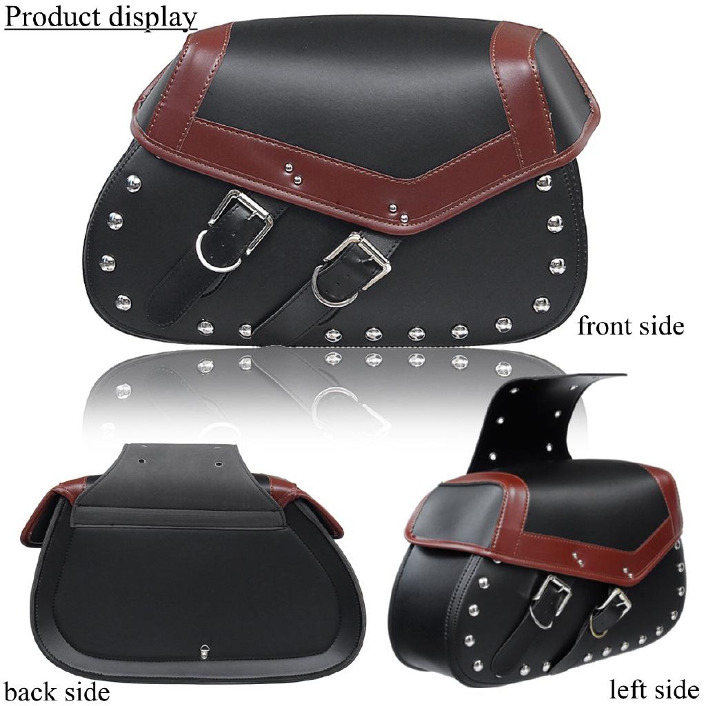Bike Side Storage Fork Tool Pouch for Harley for Honda 1 Pair 2pcs Universal Motorcycle Saddle Bags