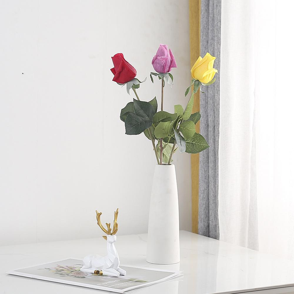 Simulation Moisturizing Rose Bud Living Room Decoration Tv Cabinet Flower Arrangement Silk Flower Fake Flower Bouquet Photography Ornament