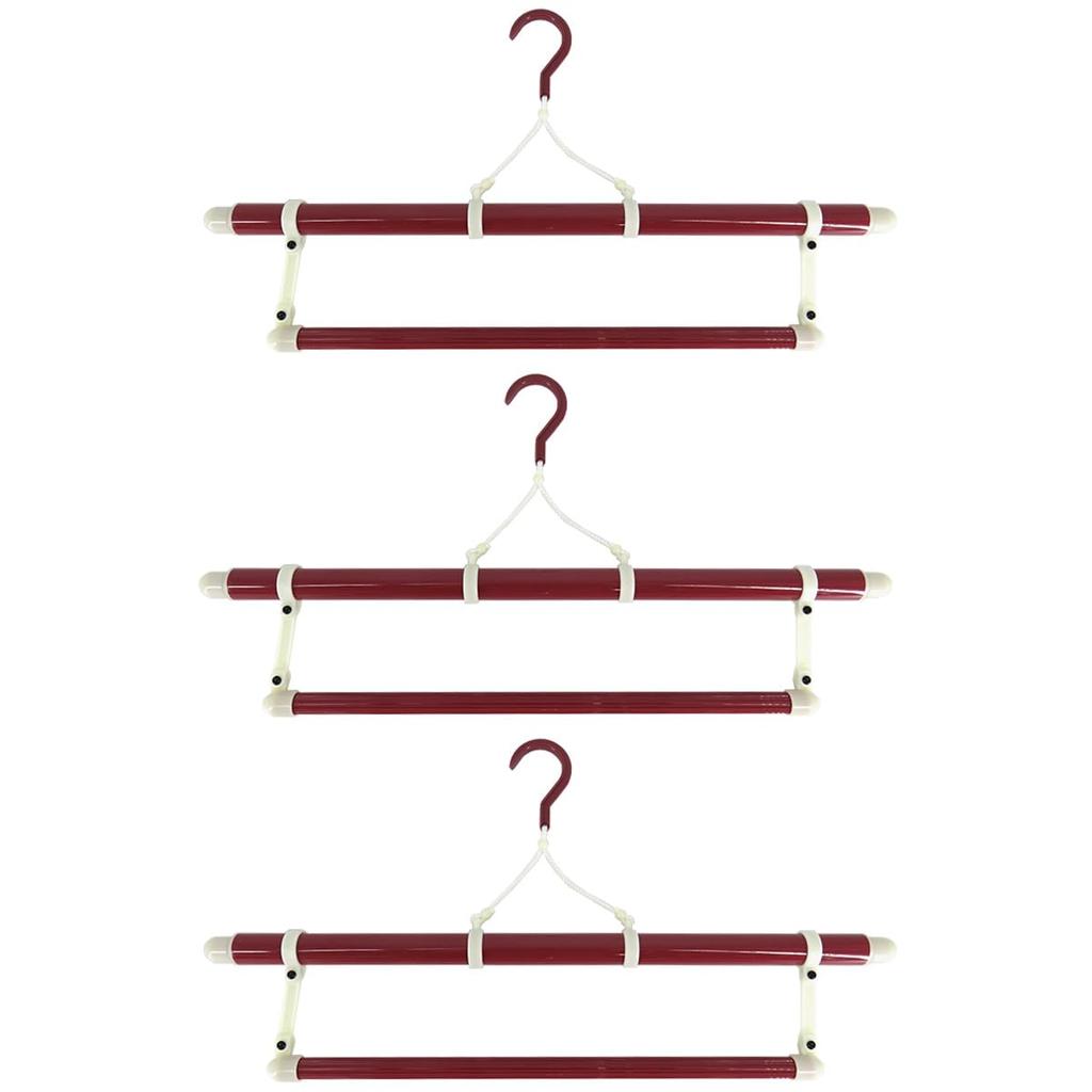 Set of 3 Kimono Hangers, Premium Kimono Hangers for Judo, Kendo, and More, Foldable, Extendable, with Obi Hanger, Made in Japan