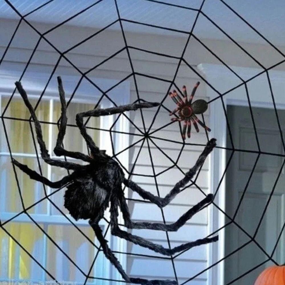 150cm/250cm Huge Spider Web Black/White Halloween Decoration Horror Scene Decoration Halloween Ornament Haunted House