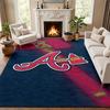 Atlanta Braves Carpet Door Mat for Living Room or Bedroom Protective Mat Under Chair Office Decoration Christmas Gift Birthday Present