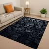 Retro Aztec Totem Maya Mask Sun God Living Room Non-Slip Area Rug Soft Carpet For Bedroom Sofa , Easy Clean Home Doormat Playmat