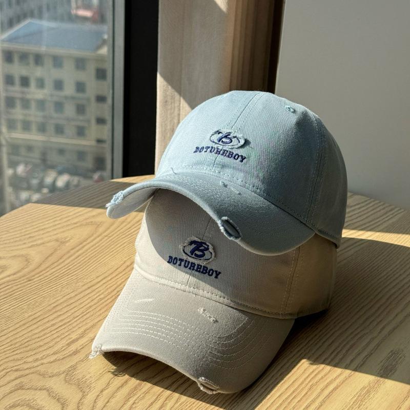 Spring And Summer Sunscreen Versatile Face Small Sunshade Soft Top Baseball Cap Children Embroidery Cap Men