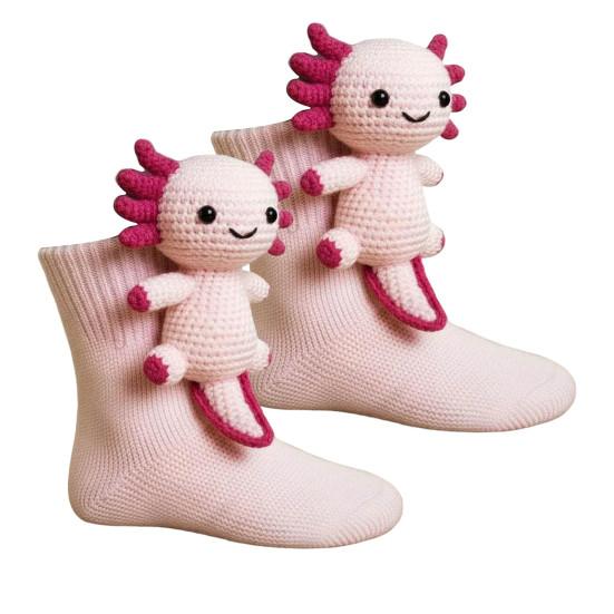 Chaussettes Tricot 3D Animaux Hiver Chaudes Épaisses Chaussettes avec Père Noël Arbre de Noël Animaux Chaussettes Câlin Cadeaux de Noël pour Enfants et Adultes
