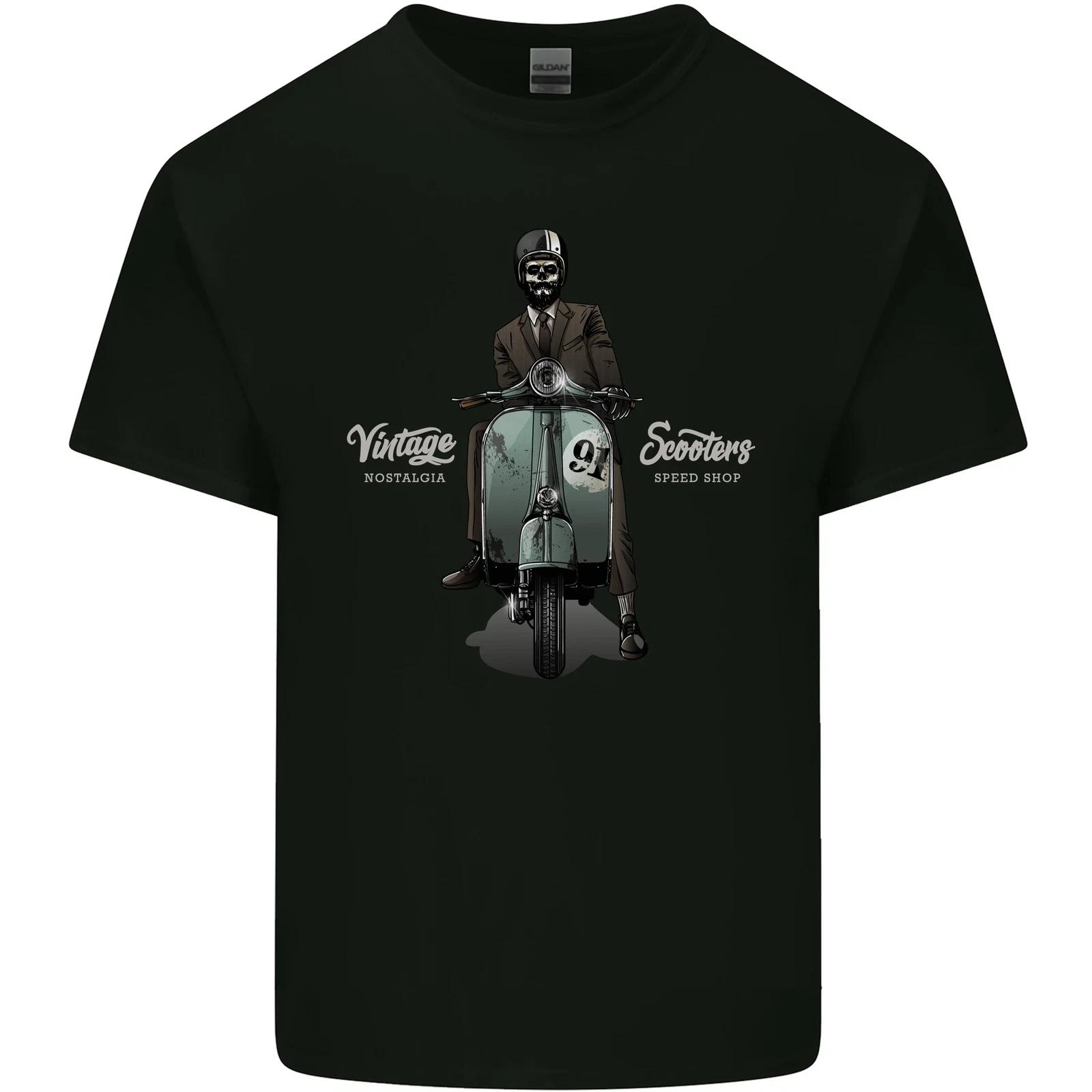 Vintage Scooters Nostalgia Speed Shop Kids T-Shirt Childrens S