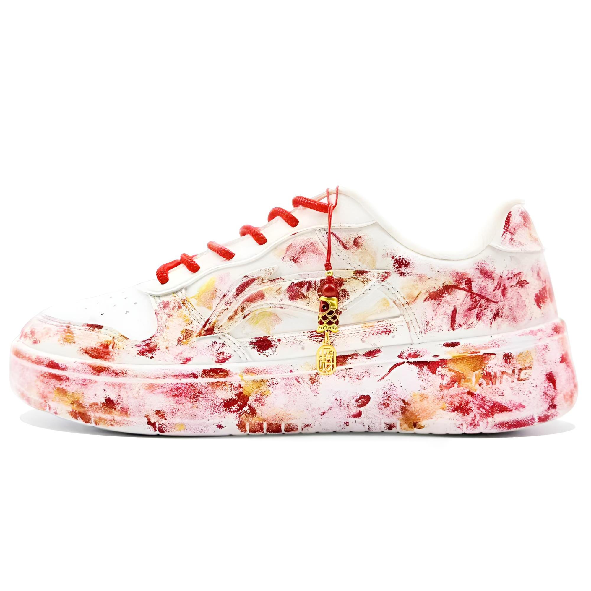 

Li Ning Floating Boat Slip Resistant, Abrasion Resistant, Height Increasing Low top Skateboard Shoes Women s Red Gold AGCS420-6(Team1284- 1) 40