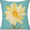 Small Daisy Flower Pillowcase New Striped Linen Home Fabric Sofa Pillowcase Light Luxury