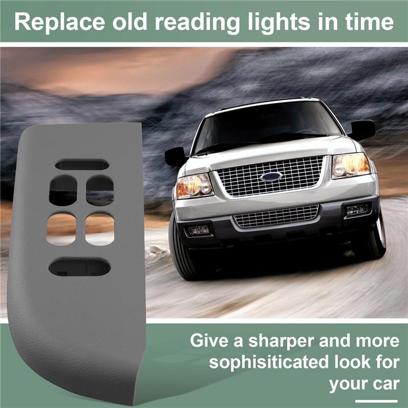Car Front Driver Side Door Panel Window Switch Bezel Trim Cover 4L1Z14525AAA For Ford Expedition 2004-2006 LHD серый