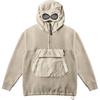 Palace X C.P. Company Fleece Old Goggle Hood Stone Unisex Tops Grey SS009A005825M330