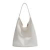New trendy fashion solid color shoulder bag commuter texture tote bag simple large capacity handbag women's bag