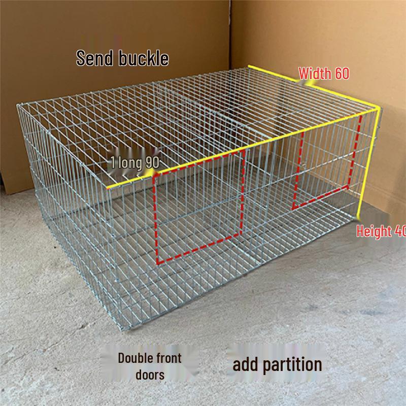 Large Multi-Purpose Animal Cage: Rabbit, Pigeon, Chicken, Goose - Wire Mesh Panel, Easy Assembly, Transport Ready, Mother-Child Design.
