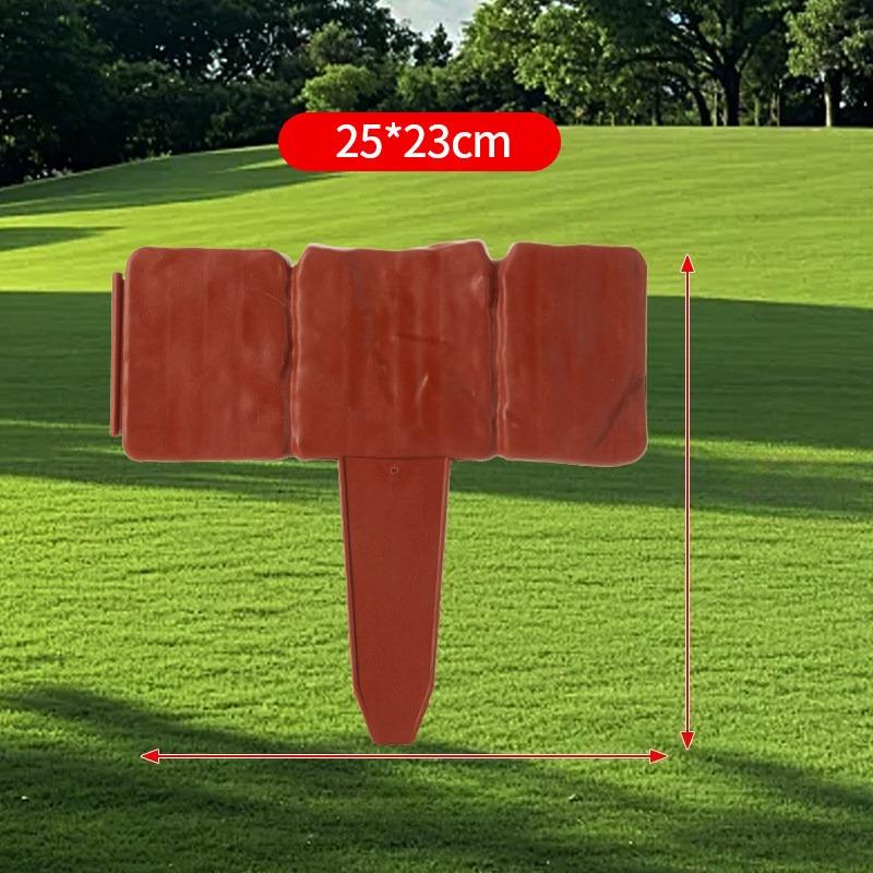 Plastic Garden Boundary Fence Lawns & Terraces - Durable Weather-Resistant Outdoor Decoration, Decorative Garden Fence, Lawn Edging Tool