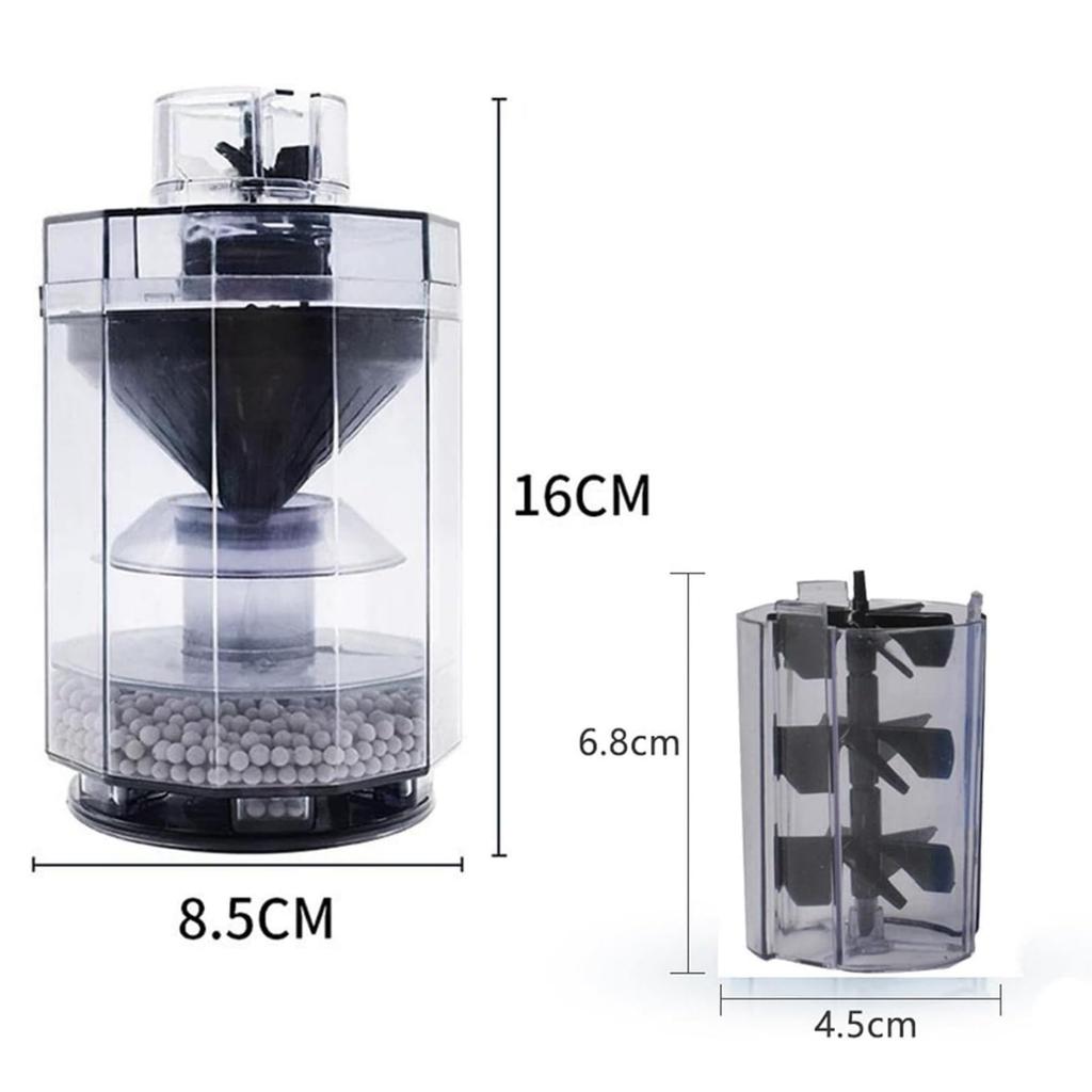 PLEAVIT Aquarium Filter, Filtration Filter, Air Pump, Large, with Propeller (Power Filter Set)