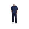 Nike Short-Sleeve Oxford Button-Up Shirt With Letter Logo Print Men Tops Navy-Blue FN3902-410