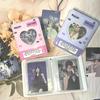 Letter Print 3 Inch Kpop Binder Round Hollow Photocard Holder Show Up Now Ins Photo Album Idol Cards Collect Book 40 Pocket