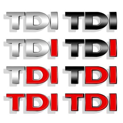 3d ABS Black Logo TDI Emblem Car Trunk Badge For Passat Jetta Touareg Tiguan Touran Golf 4 5 6 Caddy TDI Sticker Accessories
