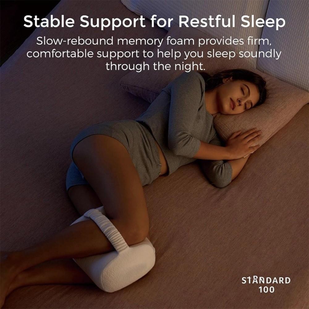 Memory Foam Knee Pillow for Side Sleepers Ergonomic Orthopedic Leg Pillow Therapeutic Soft Pregnancy Pillow Back Pain Relief