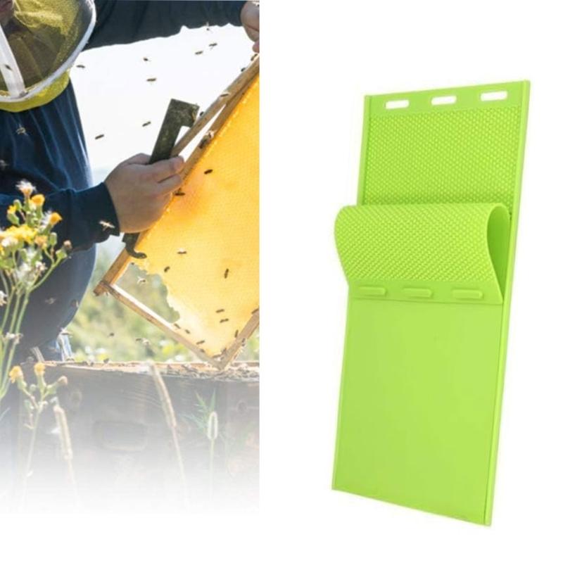 Foldable Silicone Mold Beewax Honeycomb Moulds Honeycomb Sheet Molds Silicone Press Mold for Creating Wax Sheets