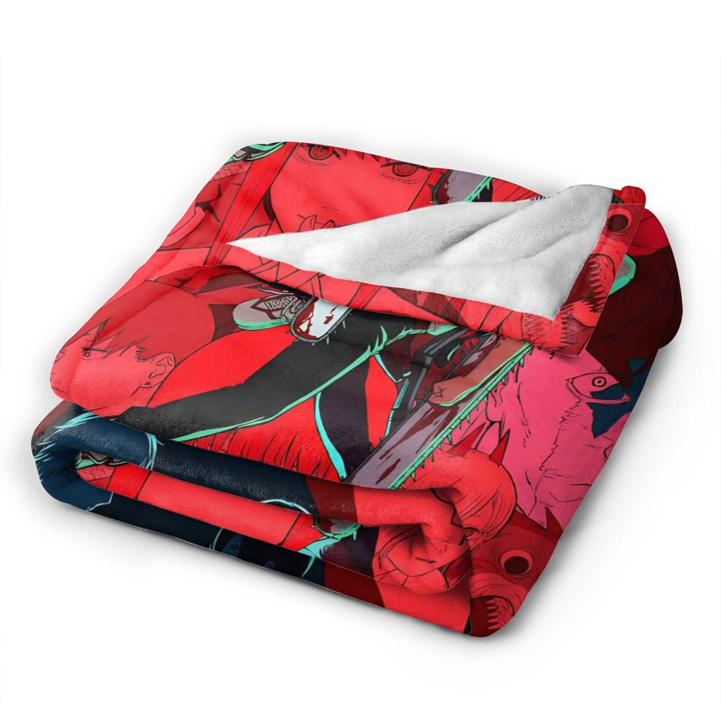 Chainsaw Man Reze Blankets Quality Soft Bedding Throws Winter Airplane Travel Living Room Funny Bedspread