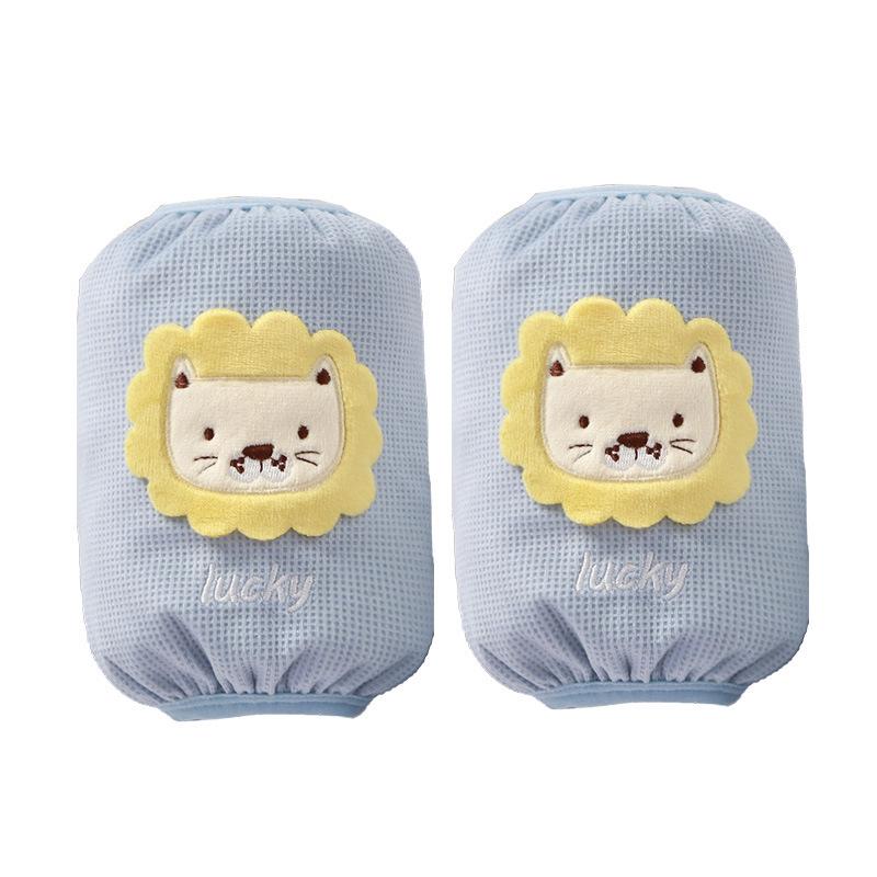 Children's Cartoon Anti-Stain Waffle Oversleeves - Autumn/Winter Down Jacket Cuffs