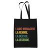 Tote Bag - PLANETEE - The Housekeeper Goddess Legend Vintage - Cotton - Printed In France - Black