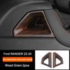 Holzmaserung Innenraum-Überzugsabdeckungen für Ford Ranger Wildtrak T9 2023 2024 Armaturenbrett-Verkleidung Lüftungsdüse Mittelkonsole Schalthebel-Panel-Abdeckung