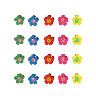 40pcs Push Pins Creative Colorful Plum Blossom Push Pins