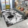 Vintage Black Music Notes Vinyl Carpet for Living Room Bedroom Decor Area Rugs Kitchen Un-slip Floor Mats Alfombra Birthday Gift