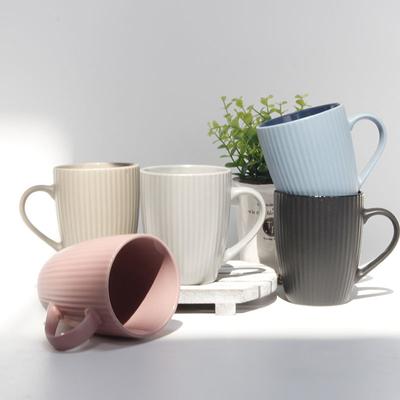 Kreative vertikale Streifen Keramik Tasse Keramik Milch Tasse einfache Keramik Tasse Kaffeetasse