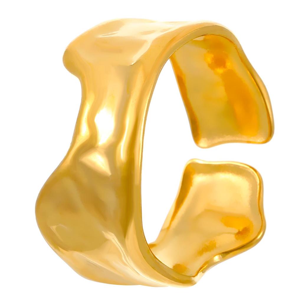 High-End Edelstahl Blumen- & Seestern Offener Ring für Damen