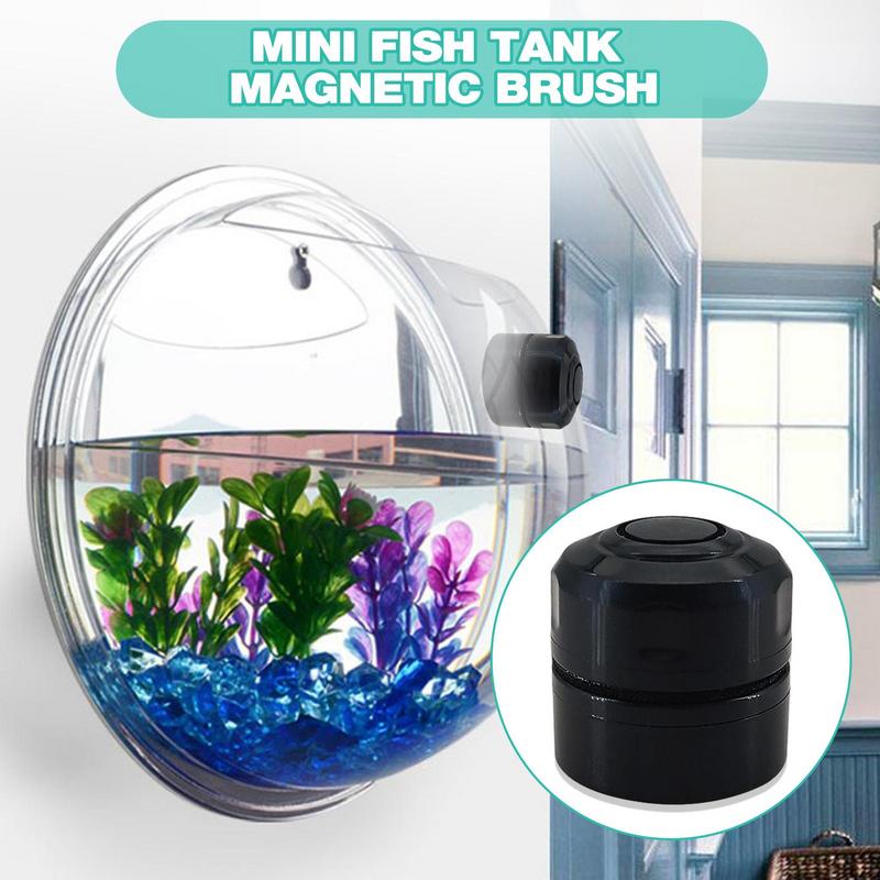 Fish Tank Brush Magnet Scratch-Free Magnetic Aquarium Glass Cleaner Mini Algae Cleaning Scrapers Good Magnetic for Glass Window