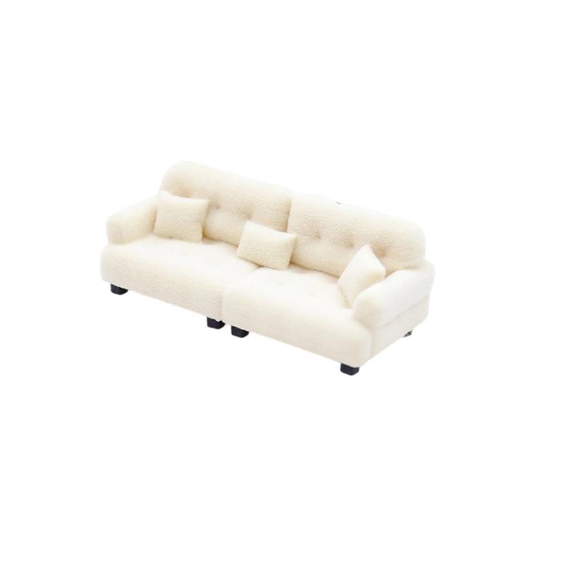 1/20 1/25 1/30 Scale Miniature Sofa Model Figure With Pillow Cushion For Doll House Enthusiasts And Craft Model Project