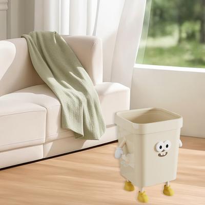 Yousheng Domácí odpadkový koš Kreslený odpadkový koš s očima rukama nohama 7L/12L/16L Roztomilý odpadkový koš bez víka na kuchyň koupelnu ložnici kancelář