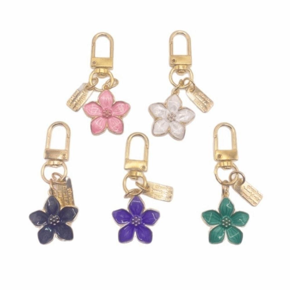 Cute Flower Pendant Ornaments Bag Hanging Funny Cherry Blossom Keychain Backpack Accessory