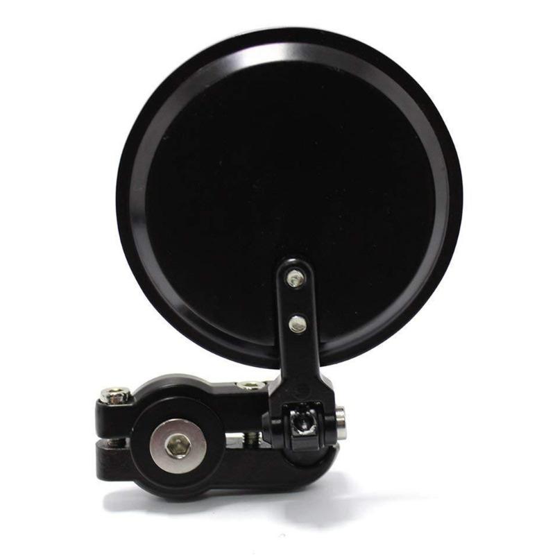 Easy Install Foldable Round Side Mirrors Retro Round Mirrors Adjustable Rearview Mirror Pair for Various Motorcycles