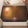 Basketball Court Overhead View Sporty Energetic Doormat For Game Room Dynamic Court Print Rug Floor Mat Fan Gift