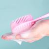 Silicone Long Handle Shower Brush Soft Haired Lazy Bath Tools Back Scrubber Sponge Exfoliating Skin Massager Bathroom Tools