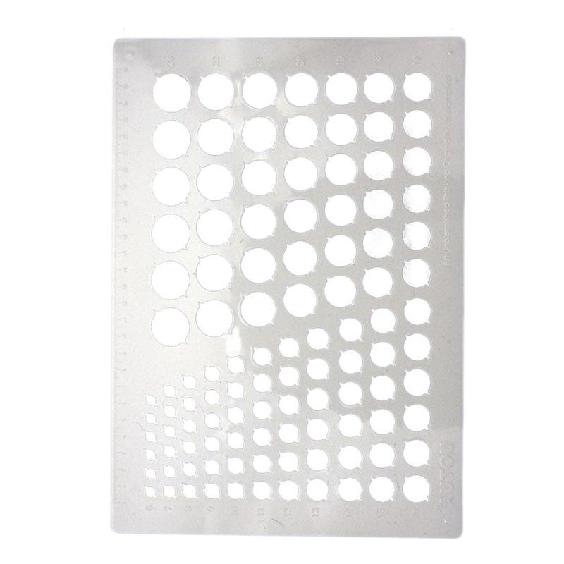 

Профессиональная линейка-шаблон для квиллинга с вырезами различных форм для изготовления открыток, скрапбукинга, проектов из бумаги 1