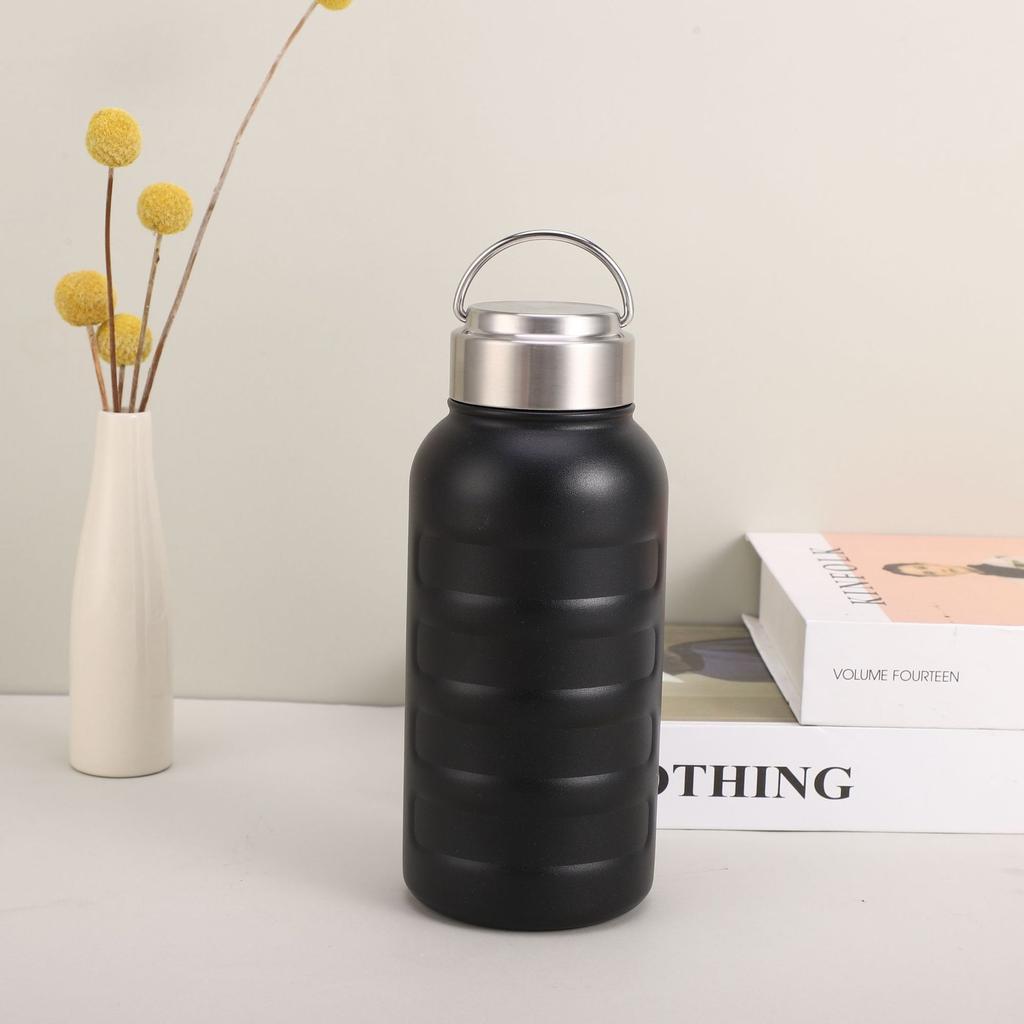 Creative Stainless Steel Mug Girl Handle Portable High-value Water Cup 1000ml Large-capacity Ins Wind Cup