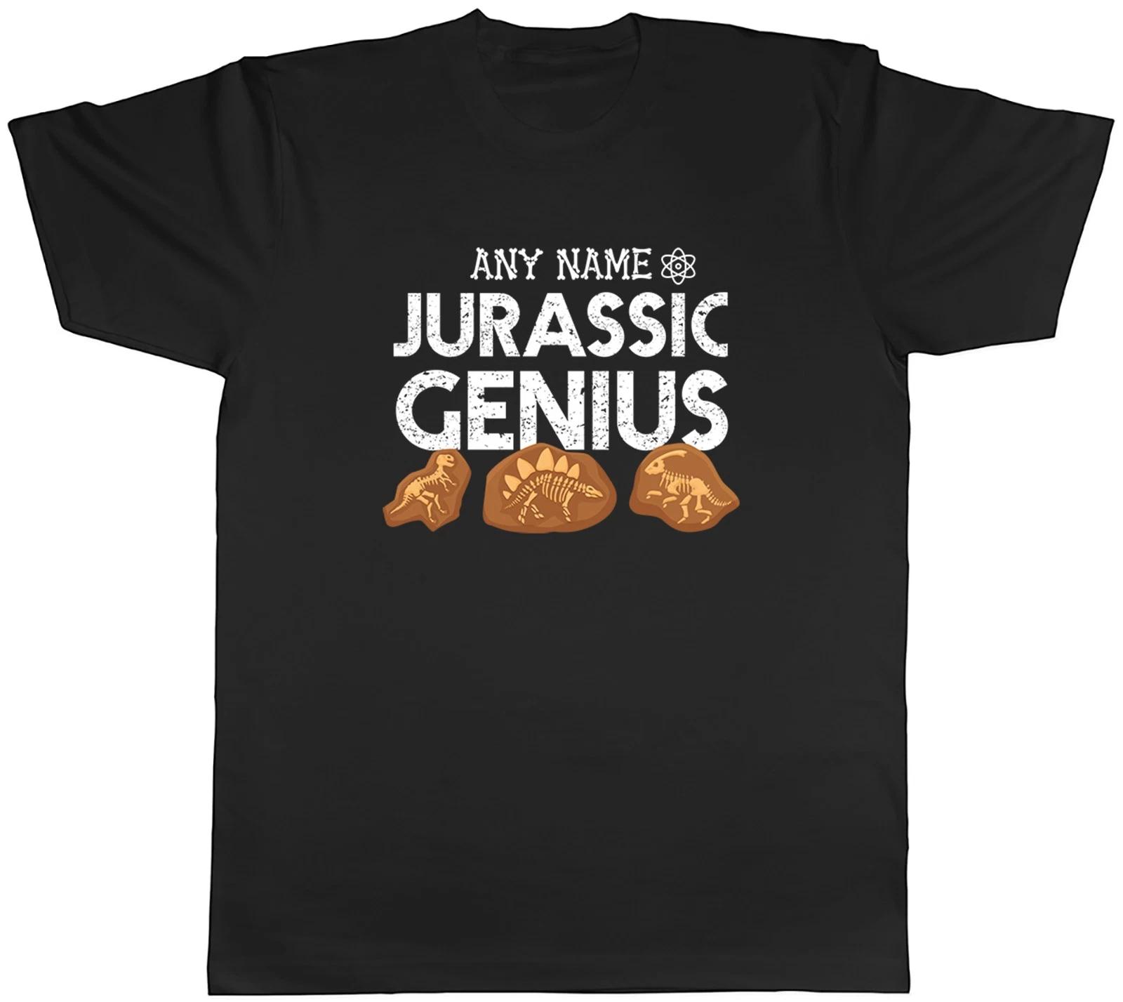 Personalised Any Name Jurassic Genius Dinosaurs Mens T-Shirt Tee Gift Top S