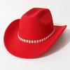 European and American retro butterfly diamond-encrusted western cowboy hat men's and women's stage jazz hat pearl wedding bride hat