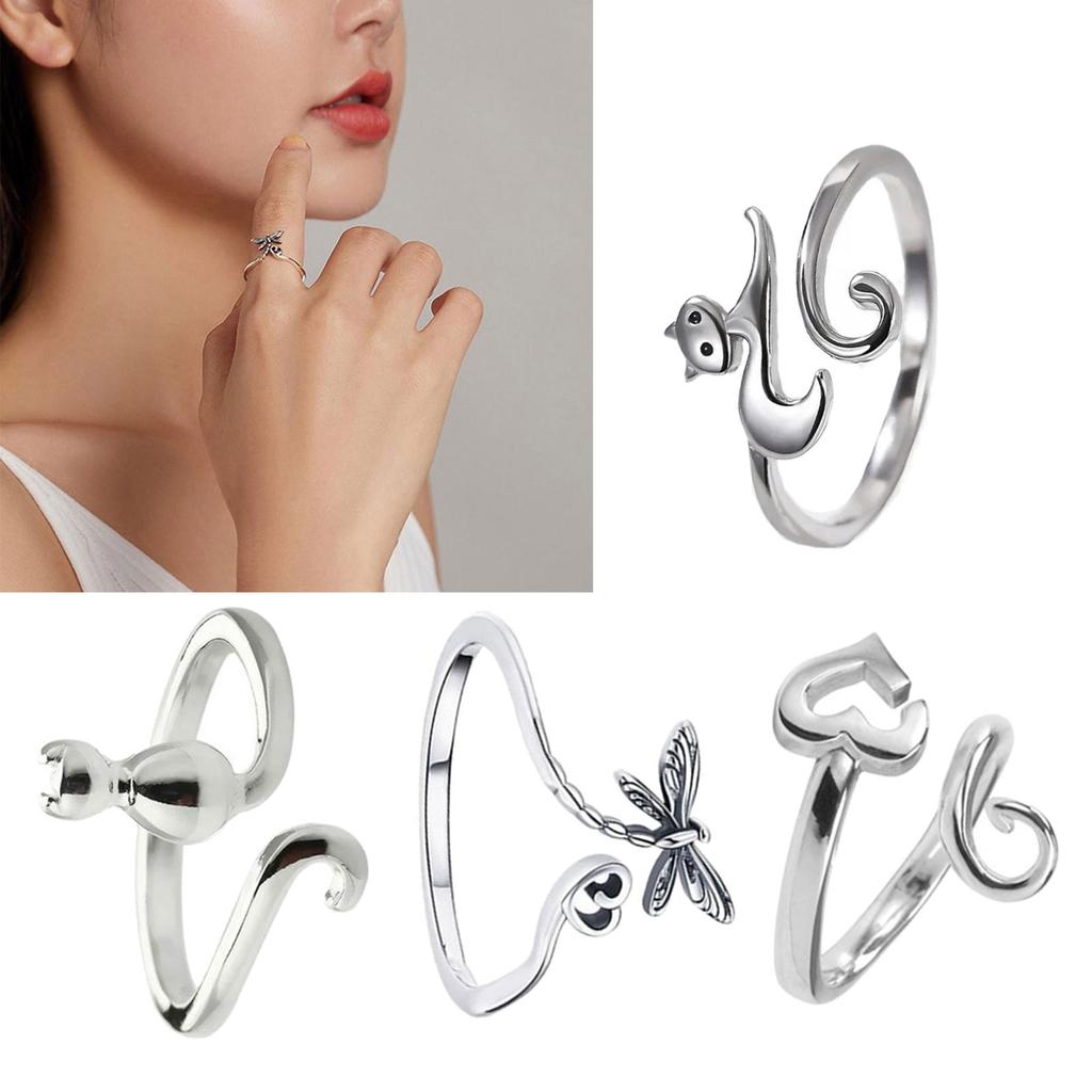 Metallvirknålsringar Justerbara Garnspänningsringar Snygg Stickögla Fingeraccessoar för Stickentusiaster