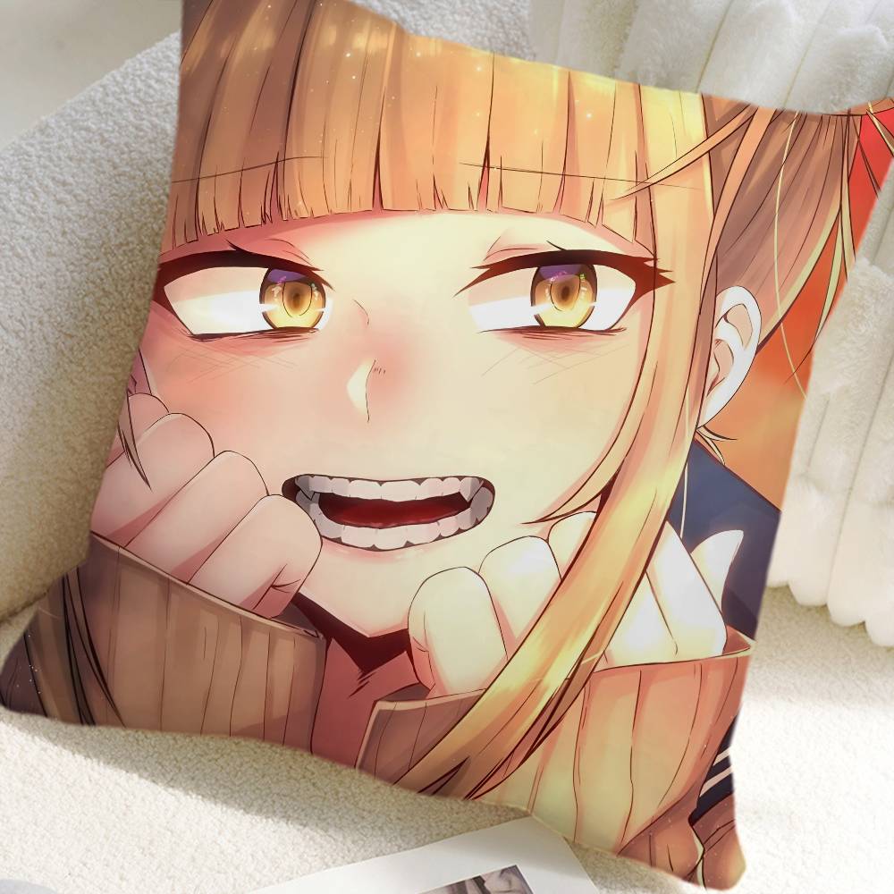 Anime My Hero Academia Himiko Toga Pillow Case Square Pillow Bedroom Sofa Leisure Comfort Cushion Car Home Decoration
