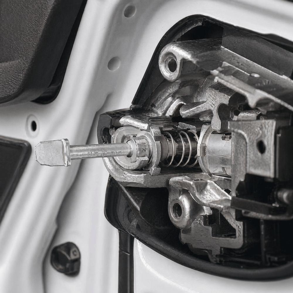 7-teiliges Silbernes Türschloss-Reparaturset für Passat / Seat Toledo / Leon / Arosa / Lupo Schlossklemmer Austausch