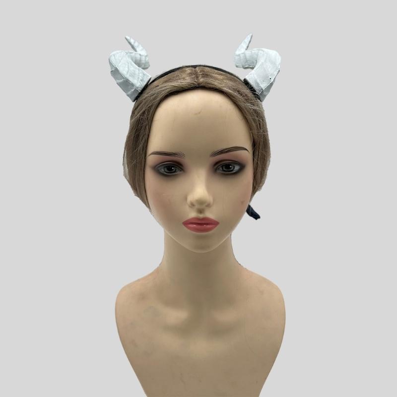 Dragon Horn Costume Headband for Theme Party Use, Plastic Horn Hair Accessory with Stage Show and Photo Prop Appeal