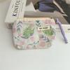 New Cartoon Square Cosmetic Bag Small Flower Storage Pouch Zipper Sanitary Napkins Makeup Bags Women